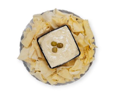 حمص و نان کریسپی