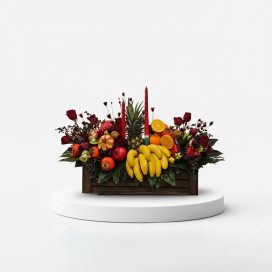 باکس گل و میوه لاکچری کد5